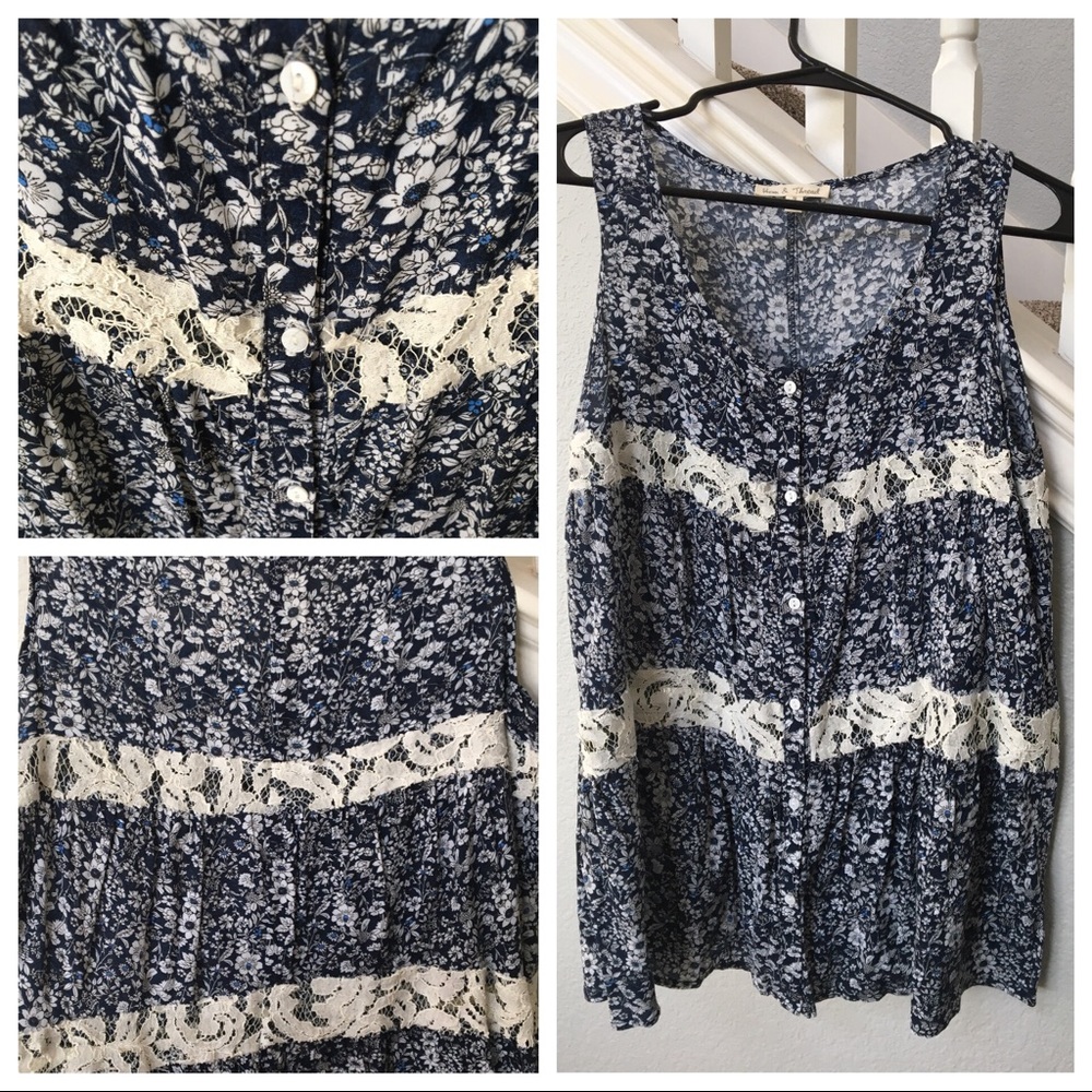 Floaty, Flowered Summer Tank